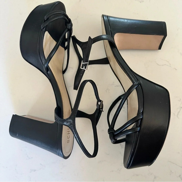 SCHUTZ Kelsie Platform Sandal in Black Size: 10.5 B - Picture 4 of 6